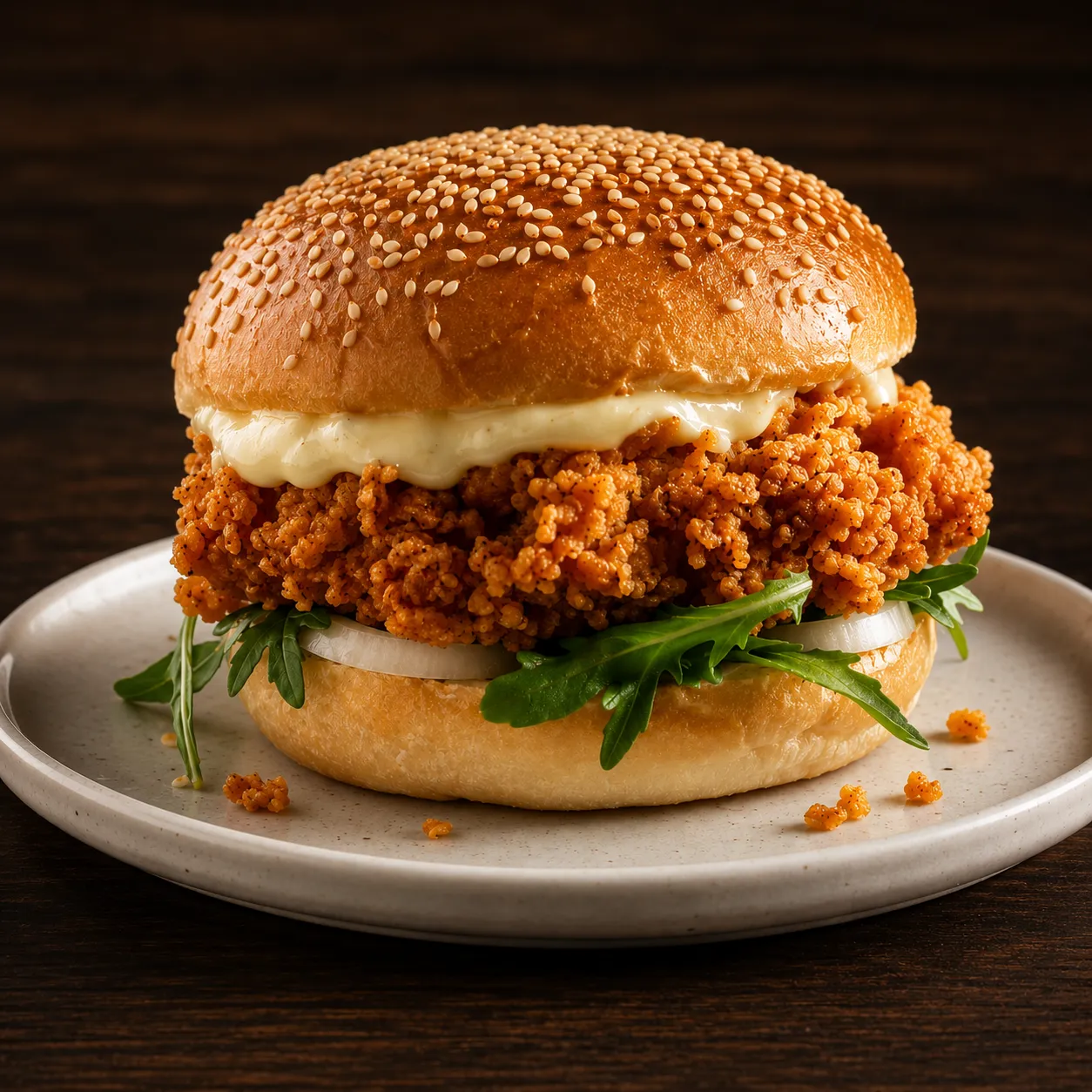 Tandoori fried chicken sandwich in Sherwood Park, AB